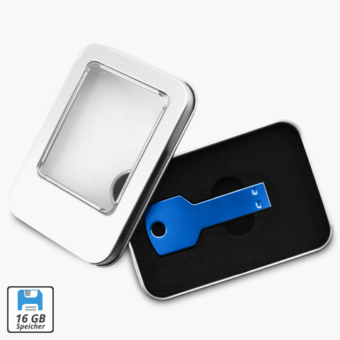 USB-Stick Key in Blau