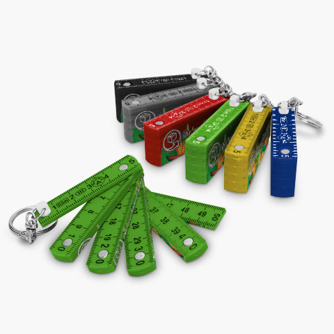 Schlüsselanhänger Mini Zollstock farbig